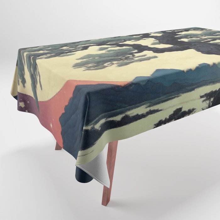 The Night Father - A Contemporary Ukiyo-e Nature Landscape Tablecloth Gallery Image 1
