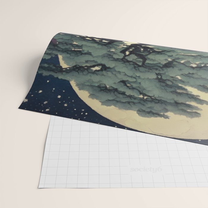 The Night Father - A Contemporary Ukiyo-e Nature Landscape Wrapping Paper Gallery Image 2