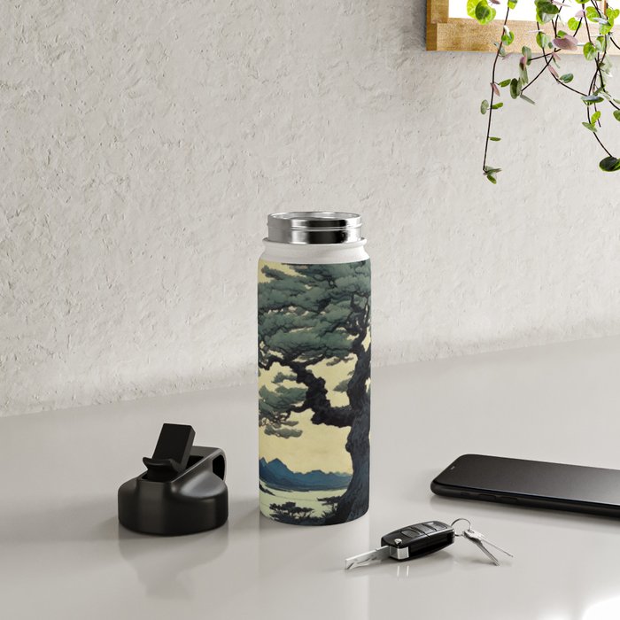 The Night Father - A Contemporary Ukiyo-e Nature Landscape Water Bottle Gallery Image 4