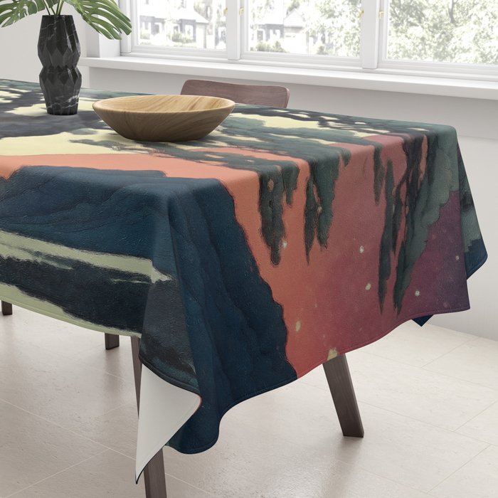 The Night Father - A Contemporary Ukiyo-e Nature Landscape Tablecloth Gallery Image 3