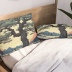 The Night Father - A Contemporary Ukiyo-e Nature Landscape Pillow Sham Gallery Image 2