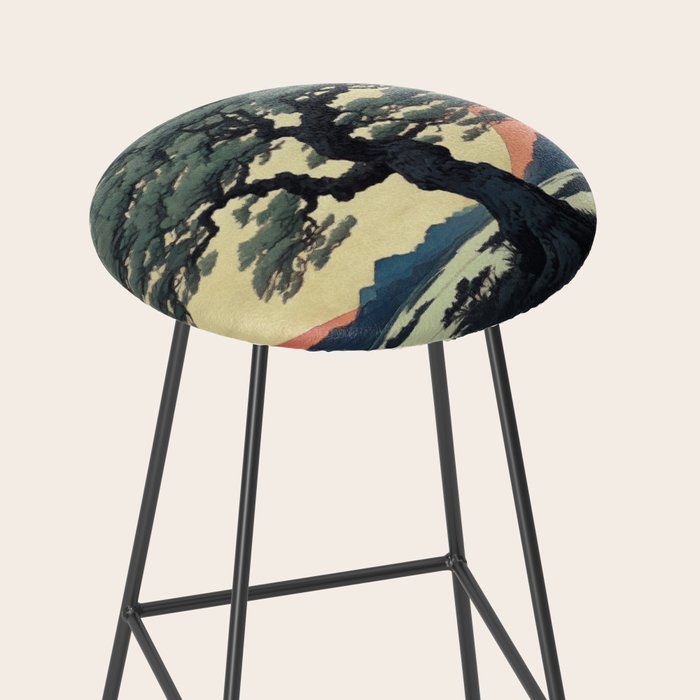 The Night Father - A Contemporary Ukiyo-e Nature Landscape Stool Gallery Image 2