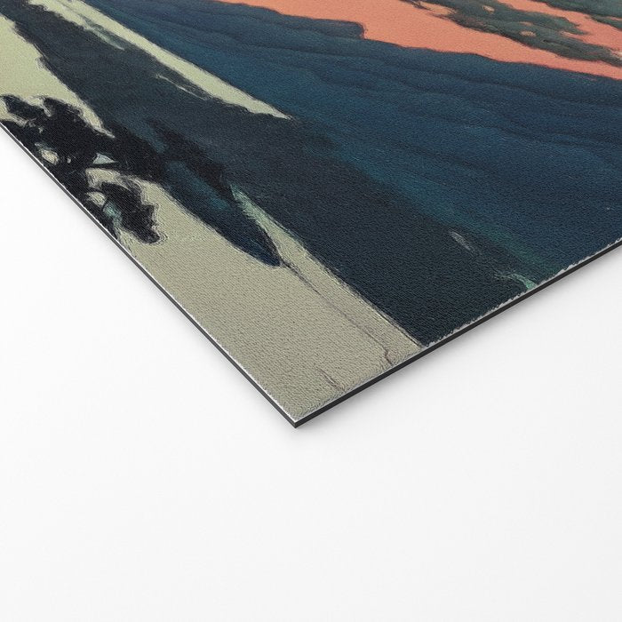 The Night Father - A Contemporary Ukiyo-e Nature Landscape Welcome Mat Gallery Image 2