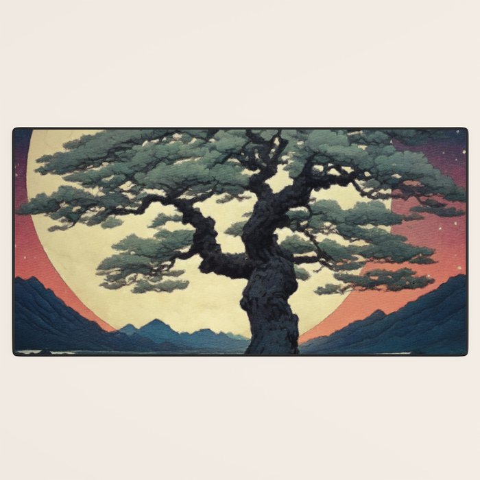 The Night Father - A Contemporary Ukiyo-e Nature Landscape Desk Mat Gallery Image 3