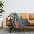 The Night Father - A Contemporary Ukiyo-e Nature Landscape Throw Blanket Gallery Image 1