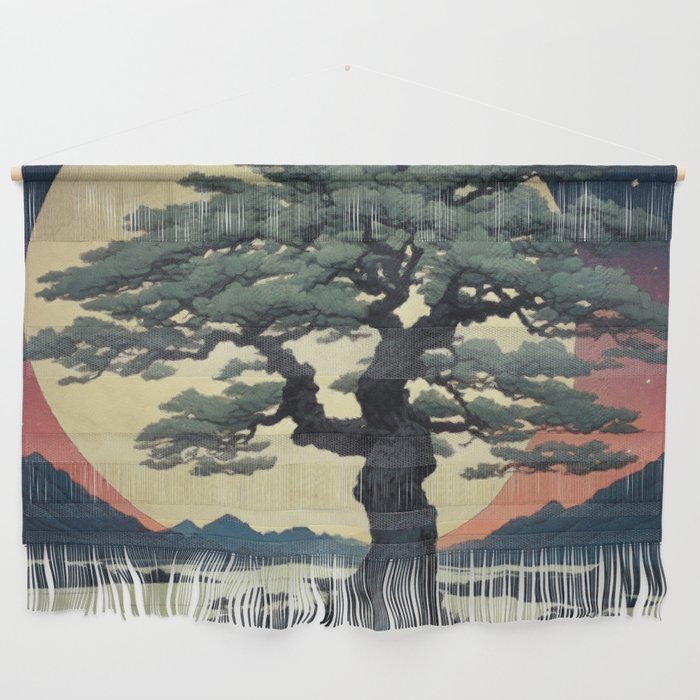 The Night Father - A Contemporary Ukiyo-e Nature Landscape Wall Hanging Gallery Image 1