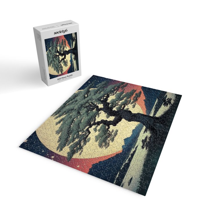 The Night Father - A Contemporary Ukiyo-e Nature Landscape Jigsaw Puzzle Gallery Image 2