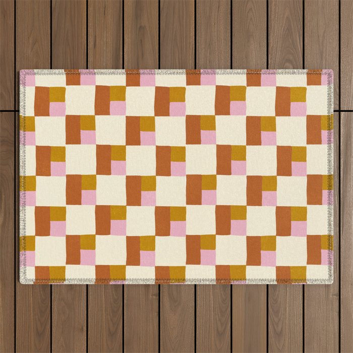 Desert Checkerboard Outdoor Rug Gallery Image 1