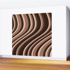 Wavy Stripes XLIX - Mocha Coffee Wall Mural Gallery Image 2