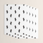 Black cat with flute Wrapping Paper Gallery Image 3