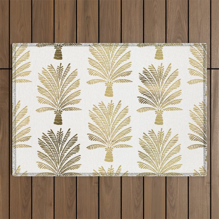 Palm Tree - Gold Palette Outdoor Rug Gallery Image 1