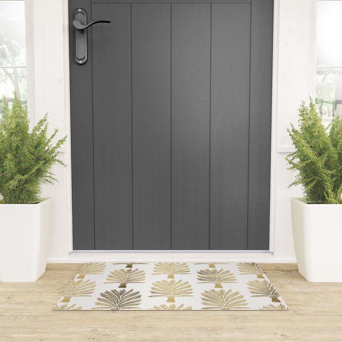 Palm Tree - Gold Palette Welcome Mat Gallery Image 3