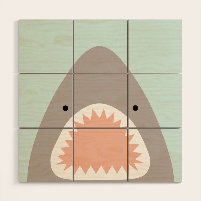 shark attack Wood Wall Art Gallery Image 1