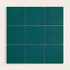 Solid Teal  Wood Wall Art Gallery Image 1