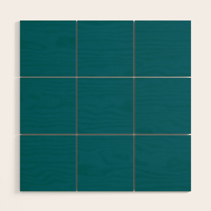 Solid Teal  Wood Wall Art Gallery Image 1