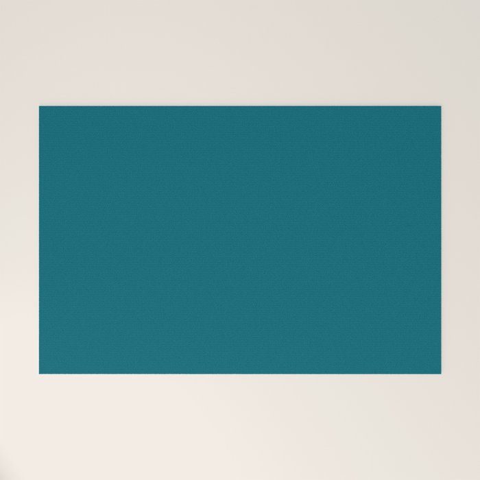 Solid Teal  Welcome Mat Gallery Image 1