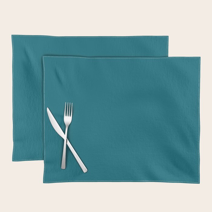 Solid Teal  Placemat Gallery Image 1