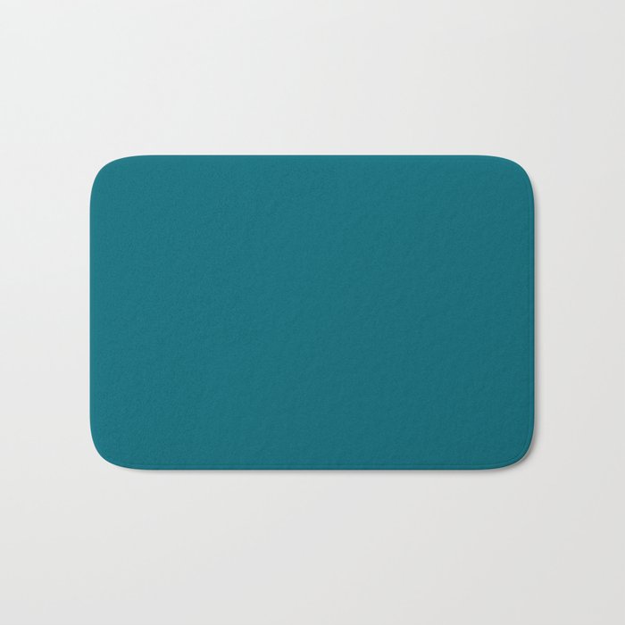 Solid Teal  Bath Mat Gallery Image 1