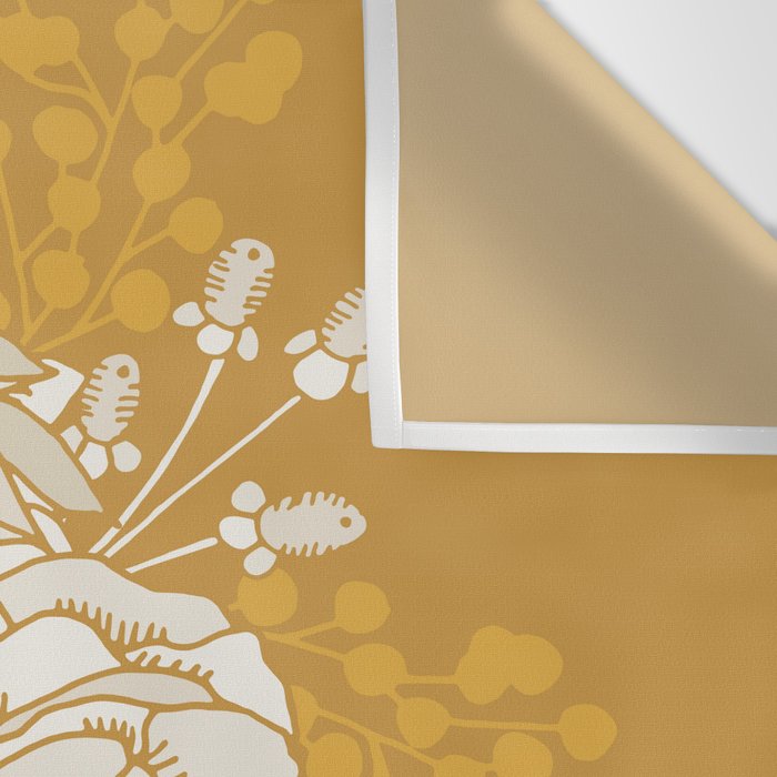 Glam Florals - Gold Wall Tapestry Gallery Image 3