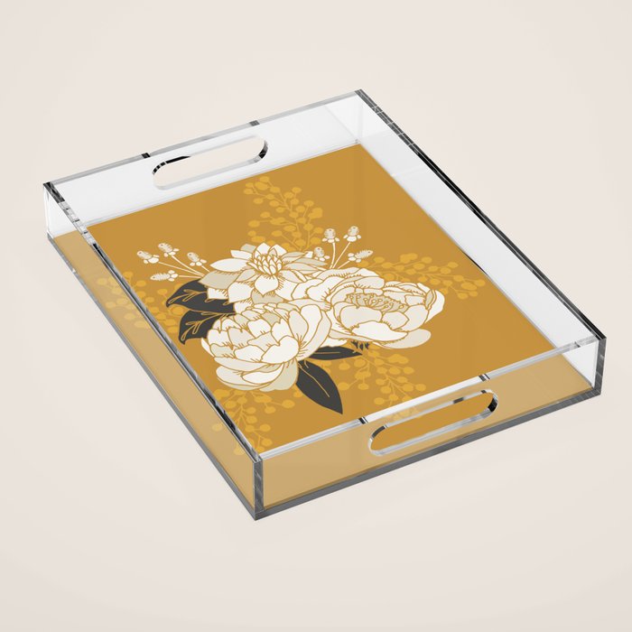 Glam Florals - Gold Acrylic Tray Gallery Image 1