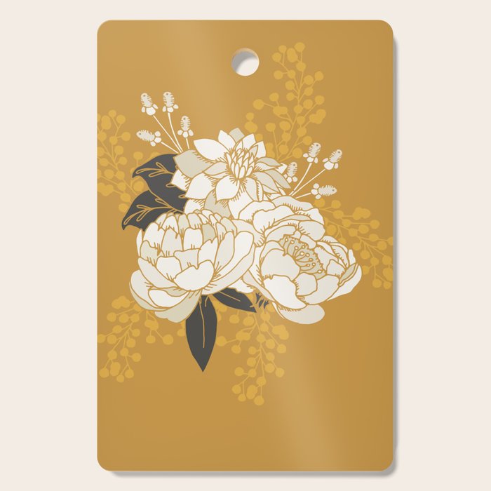 Glam Florals - Gold Cutting Board Gallery Image 1