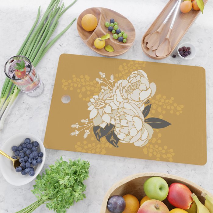 Glam Florals - Gold Cutting Board Gallery Image 2