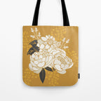 Glam Florals - Gold Tote Bag Gallery Image 1
