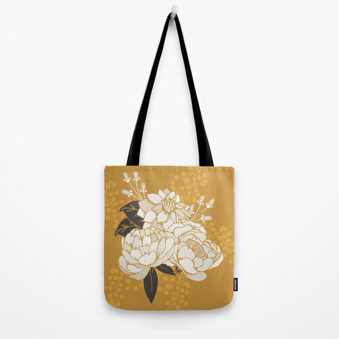Glam Florals - Gold Tote Bag Gallery Image 2