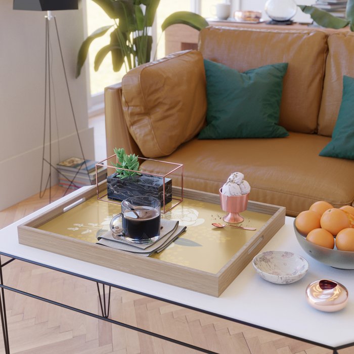 Glam Florals - Gold Serving Tray Gallery Image 2