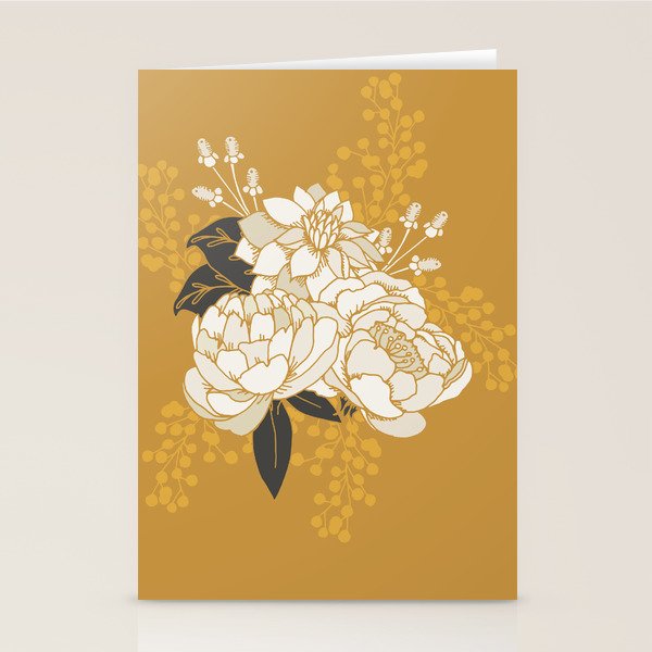 Glam Florals - Gold Stationery Card Gallery Image 2