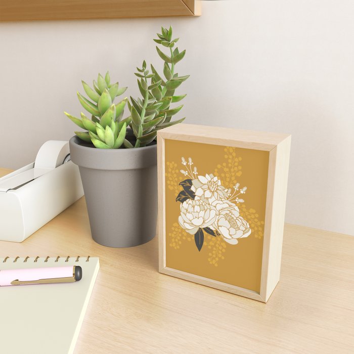 Glam Florals - Gold Mini Art Print Gallery Image 2