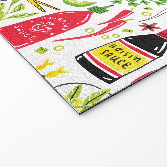 Vietnamese Pho Soup Sriracha Welcome Mat Gallery Image 2