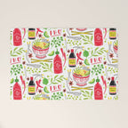 Vietnamese Pho Soup Sriracha Welcome Mat Gallery Image 1