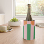 Striped Archway Bold Color Block Pattern in Pink, Green, and Orange Wine Chiller Gallery Image 4