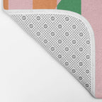 Striped Archway Bold Color Block Pattern in Pink, Green, and Orange Bath Mat Gallery Image 2