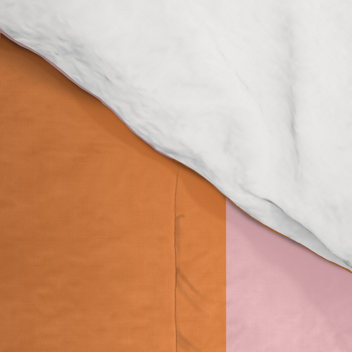 Striped Archway Bold Color Block Pattern in Pink, Green, and Orange Comforter Gallery Image 4