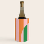 Striped Archway Bold Color Block Pattern in Pink, Green, and Orange Wine Chiller Gallery Image 2
