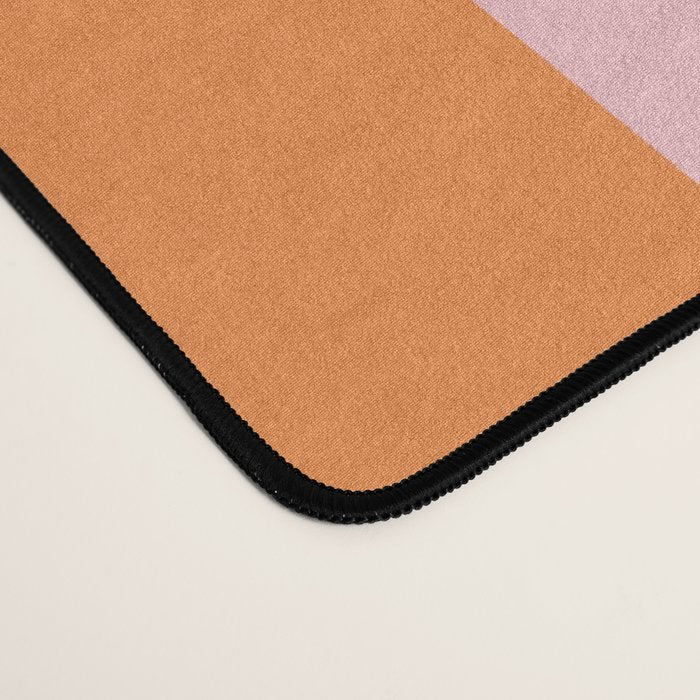 Striped Archway Bold Color Block Pattern in Pink, Green, and Orange Desk Mat Gallery Image 4