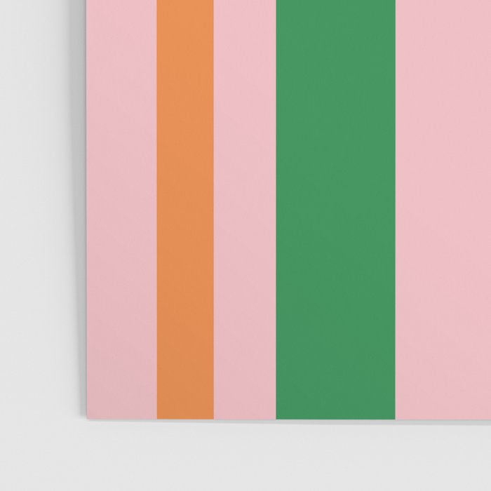 Striped Archway Bold Color Block Pattern in Pink, Green, and Orange Poster Gallery Image 3