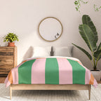 Striped Archway Bold Color Block Pattern in Pink, Green, and Orange Comforter Gallery Image 3