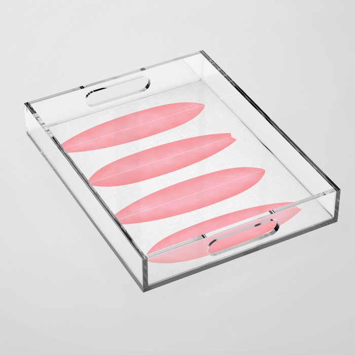 Surfboards in Pink Acrylic Tray Gallery Image 1