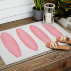 Surfboards in Pink Outdoor Rug Gallery Image 2