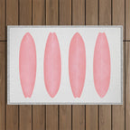 Surfboards in Pink Outdoor Rug Gallery Image 1