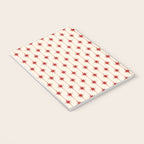 Midcentury Stars and Dots Red and Cream Pattern Notebook Gallery Image 3