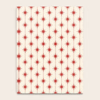 Midcentury Stars and Dots Red and Cream Pattern Notebook Gallery Image 4