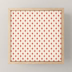 Midcentury Stars and Dots Red and Cream Pattern Mini Art Print Gallery Image 1