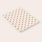 Midcentury Stars and Dots Red and Cream Pattern Notebook Gallery Image 2