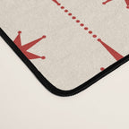 Midcentury Stars and Dots Red and Cream Pattern Desk Mat Gallery Image 4