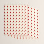 Midcentury Stars and Dots Red and Cream Pattern Wrapping Paper Gallery Image 3