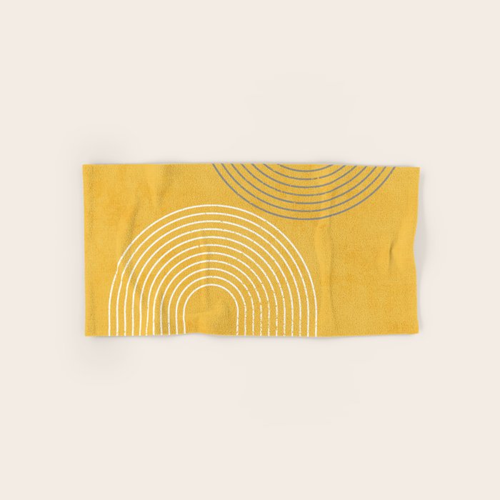 Golden Minimalist Abstract Bath Towel Gallery Image 1